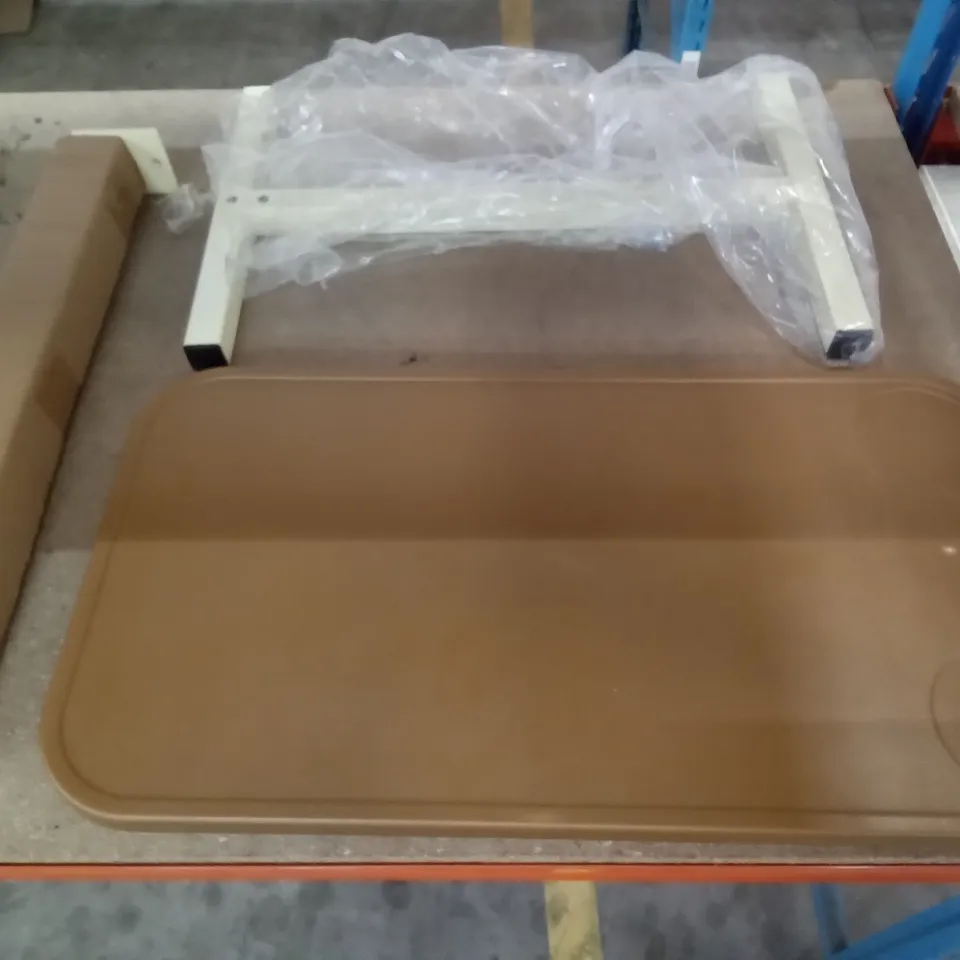 BOXED PERFORMANCE HEALTH OVERBED TABLE WITH CASTORS & RATCHET HANDLE