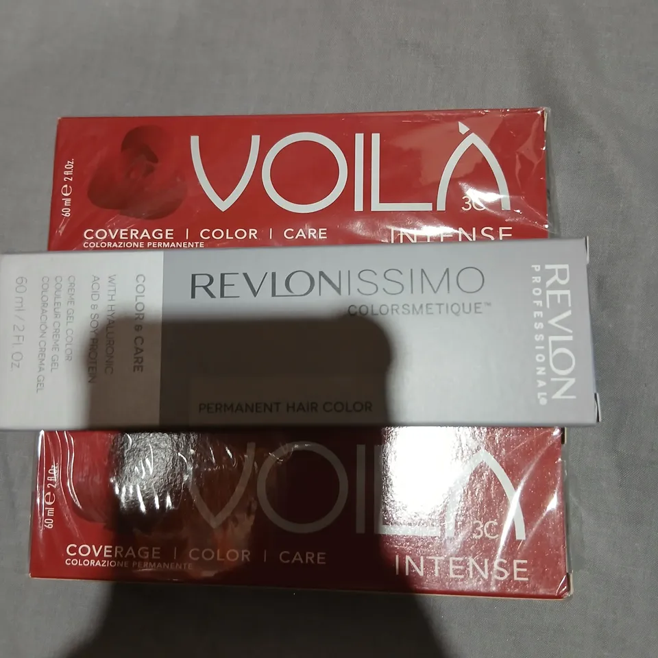 APPROXIMATELY 15 ASSORTED PRODUCTS TO INCLUDE; VOILA INTENSE AND REVLON PERMANENT HAIR COLOUR