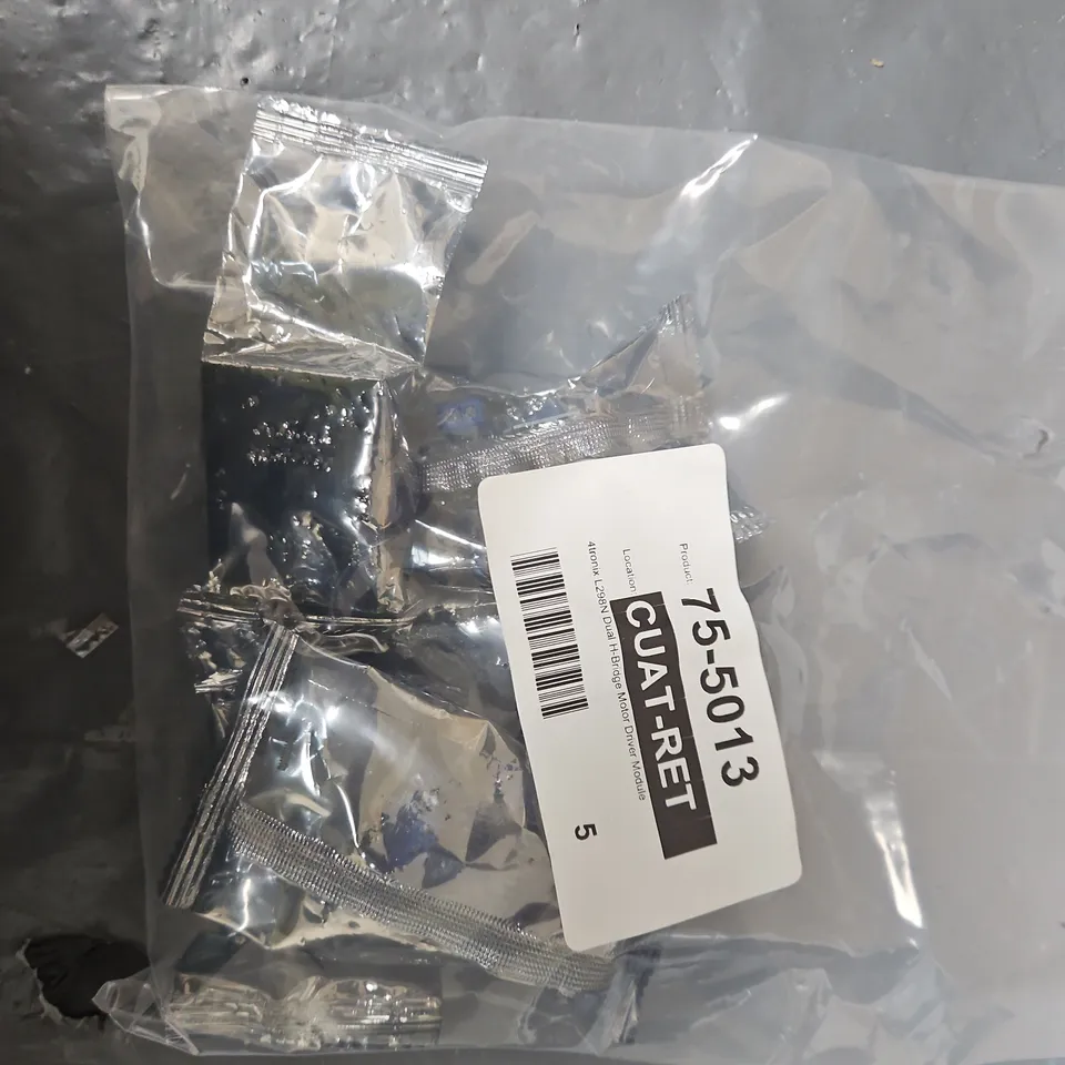  FOUR L298N DUAL H-BRIDGE MOTOR DRIVER MODULE – IN ANTI-STATIC BAG (CODE 75-5013)