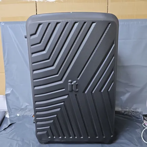IT LUGGAGE CONVERTIBLE BLACK MEDIUM SUITCASE WITH REMOVEABLE WHEELS
