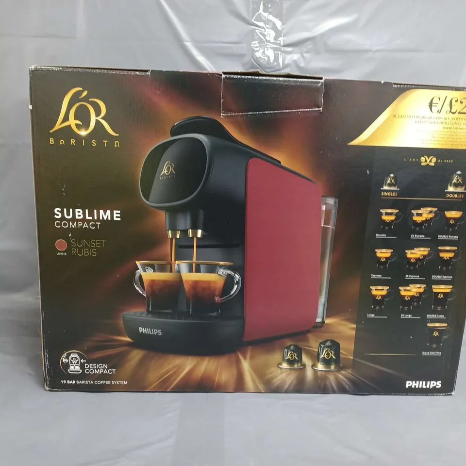 BOXED PHILIPS L'OR BARISTA SUBLIME COMPACT COFFEE MACHINE