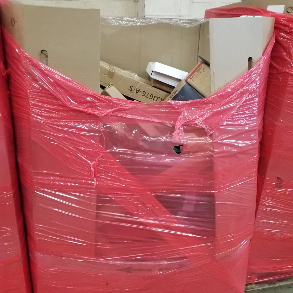 PALLET CONTAINING ASSORTED PRODUCTS INCLUDING TRUNKI KIDS SUITCASE, MULTI-USE STEAM CLEANER, BAMBOO TOWEL LADDER, LED NUMBER CLOCK & PORTABLE BARBECUE 