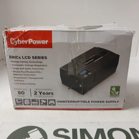 CYBERPOWER BRICS LCD SERIES UPS – UNINTERRUPTIBLE POWER SUPPLY (BOXED)