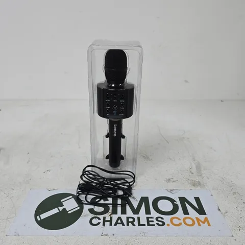 LENCO KARAOKE BLUETOOTH MICROPHONE WITH SPEAKER AND LIGHTS – MODEL BMC-090BK (V2)