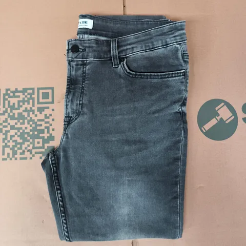 only & sons loom slim jeans in grey size 34/34