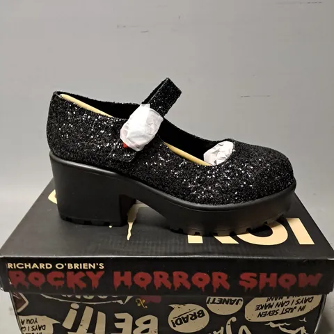 BOXED KOI X ROCKY HORROR SHOW TIRA GLITTER MARY JANES - SIZE 5