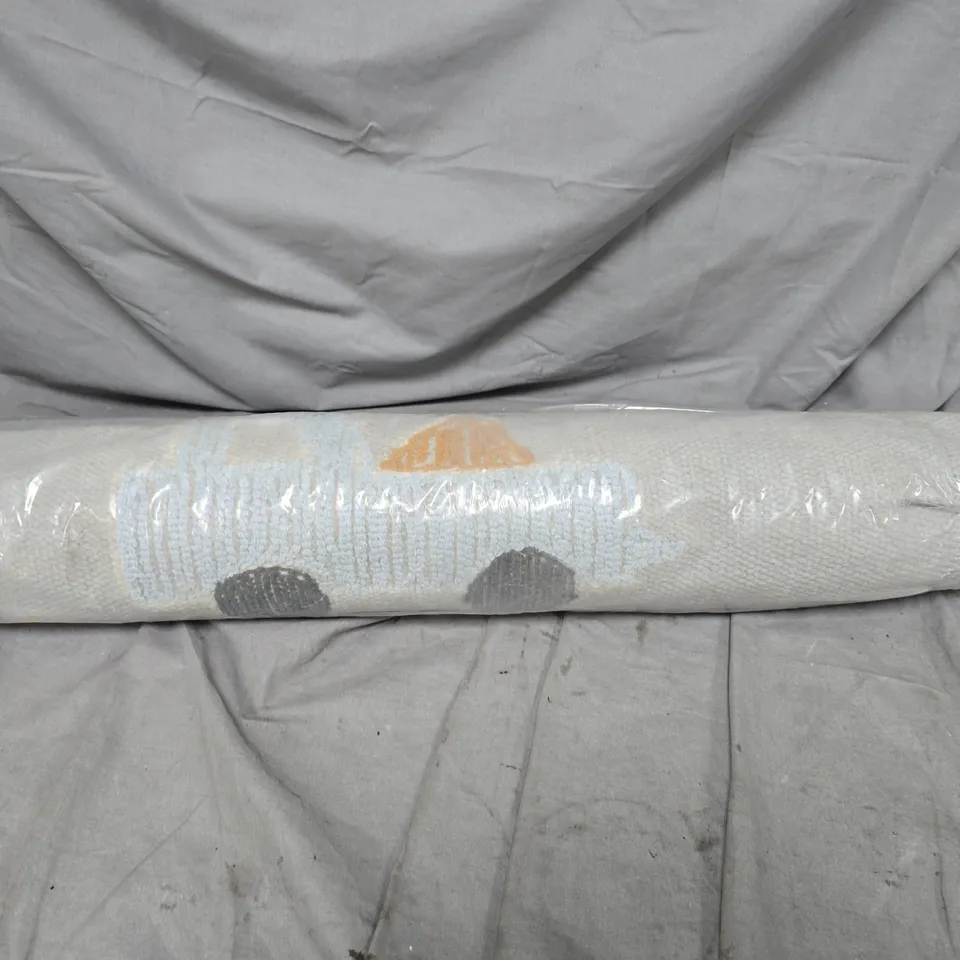 LIEWOOD CHILDREN'S RUG – CARS PATTERNED DESIGN - BLUE - ONE SIZE