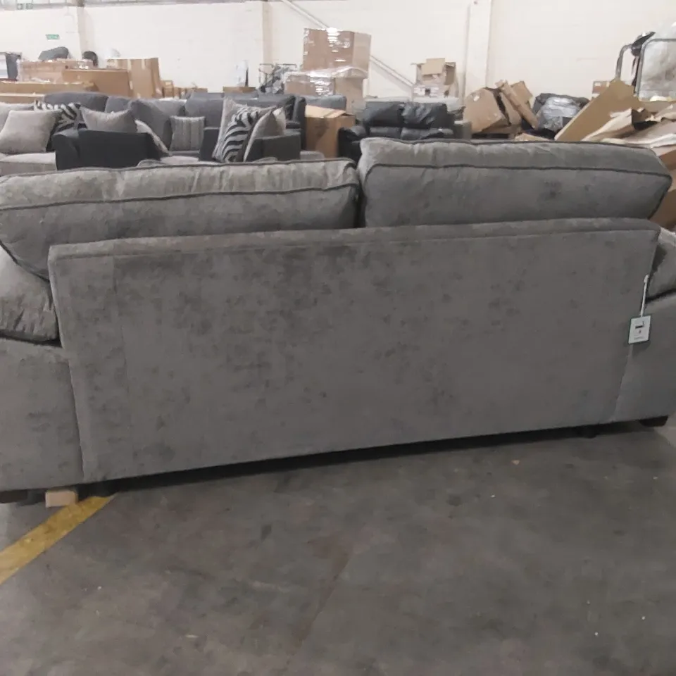 QUALITY DESIGNER WATERFORD 3 SEATER FABRIC UPHOLSTERED SOFA