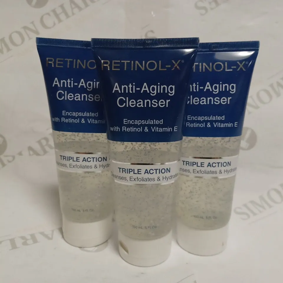 BOX OF 3 RETINOL-X TRIPLE ACTION ANTI-AGEING CLEANSER - 3X150ML