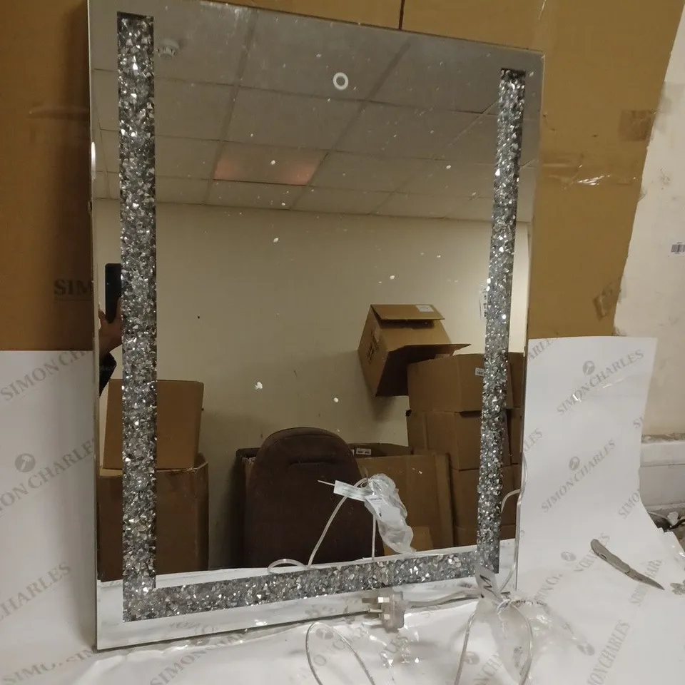 LARGE CRYSTAL LIGHT UP MIRROR