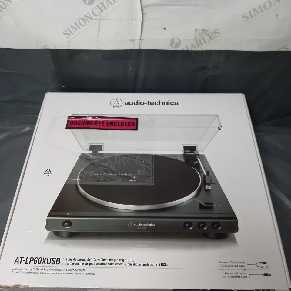AUDIO TECHNICA LP60XUSB BLACK USB TURNTABLE
