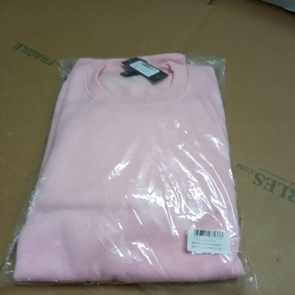 BAGGED PRETTYLITTLETHING BABY PINK OVERSIZED SWEATSHIRT - S