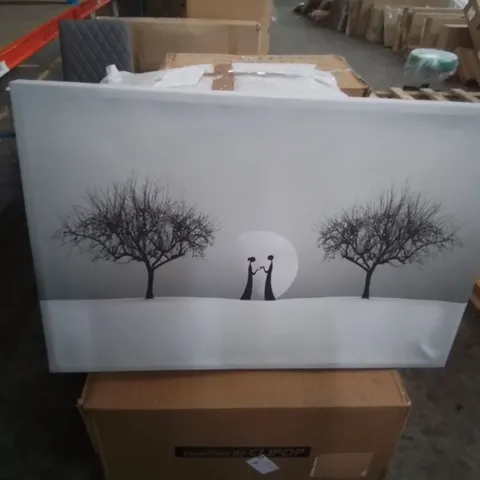 LOVE BETWEEN THE TREES AND MOONS - WRAPPED CANVAS