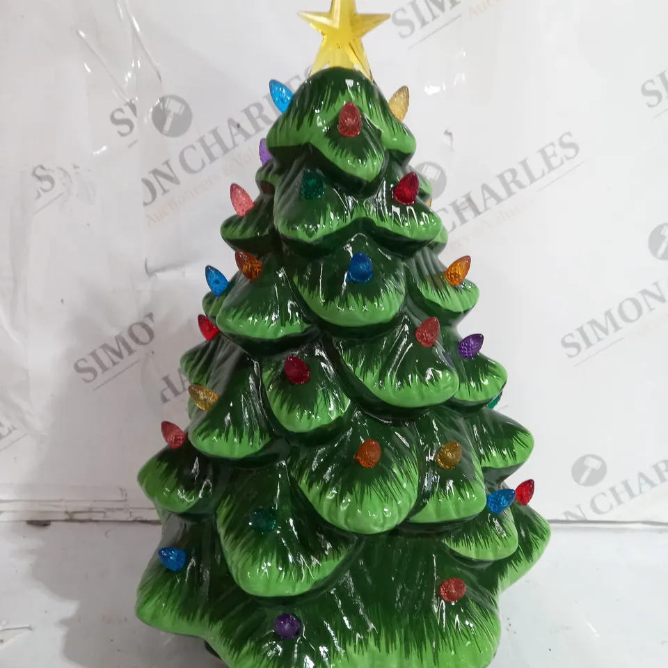 CERAMIC LIGHT UP CHRISTMAS TREE