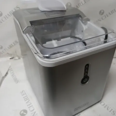 BOXED KUMIO ICE MAKER IN SILVER 