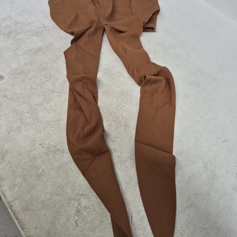 CIMMENSE BROWN SLEEVELESS GARMENT XS WITH CENTRE-BACK ZIP