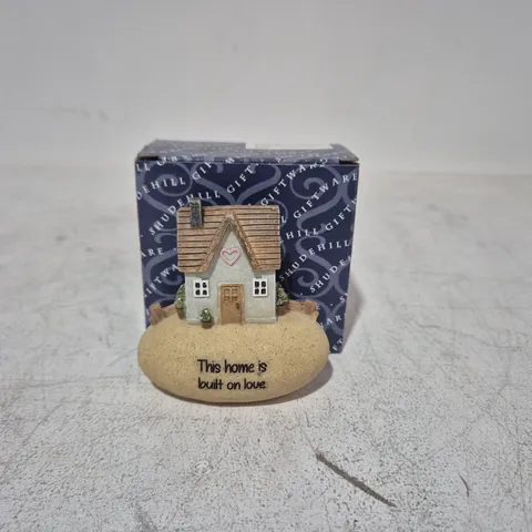 LOT OF 72 AS NEW SHUDEHILL PEBBLE LANE COTTAGE ORNAMENTS IN BLUE