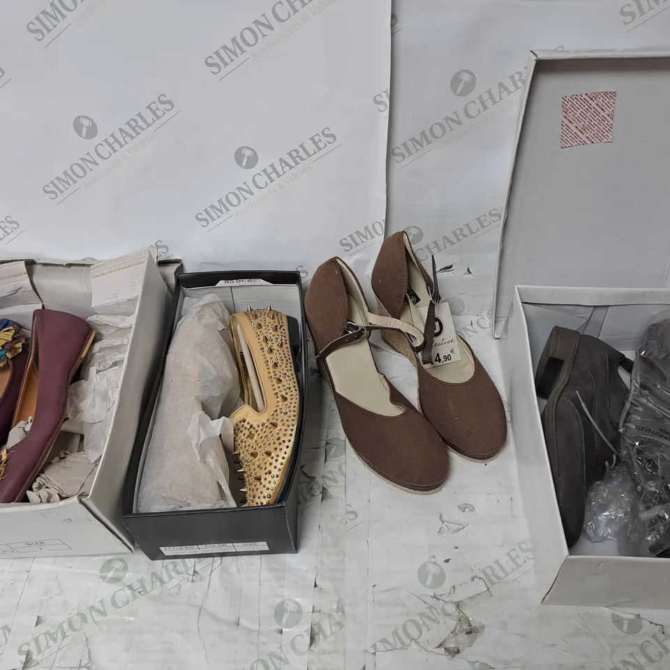 APPROXIMATELY 12 PAIRS OF BOXED SHOES TO INCLUDE BOOTS AND TRAINERS ETC.