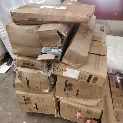 PALLET OF ASSORTED HOUSEHOLD GOODS AND PRODUCTS TO INCLUDE; GARDEN STORAGE BOX, KAMADOS ETC