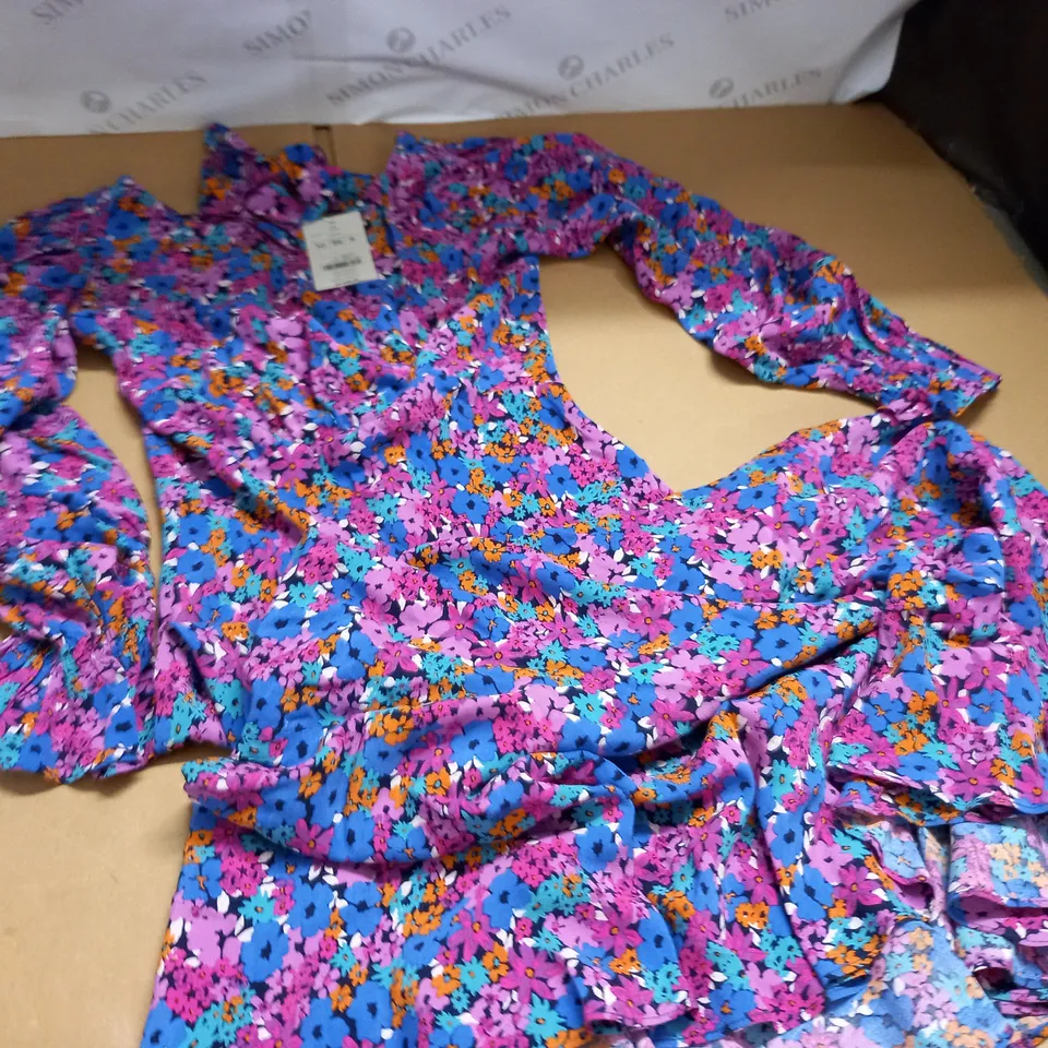 MONSOON LILAC FLORAL MAXI DRESS - UK 10