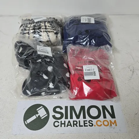 APPROXIMATELY 22 ASSORTED CLOTHING ITEMS IN VARIOUS SIZES, STYLES & SIZES TO INCLUDE RED SWIMSUIT, SPOT BLACK SWIMSUIT, MIDNIGHT BLUE DRESS, ETC - COLLECTION ONLY 