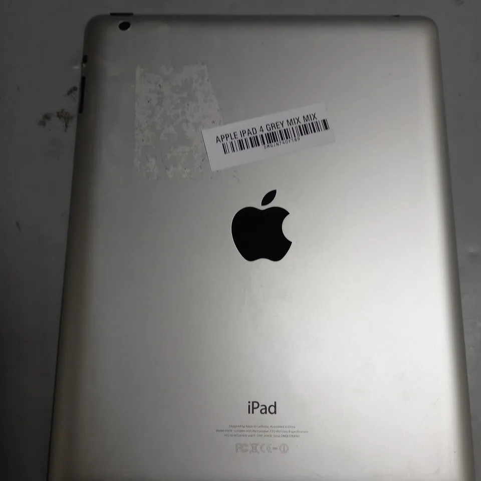 UNBOXED APPLE IPAD 4 GREY 16GB