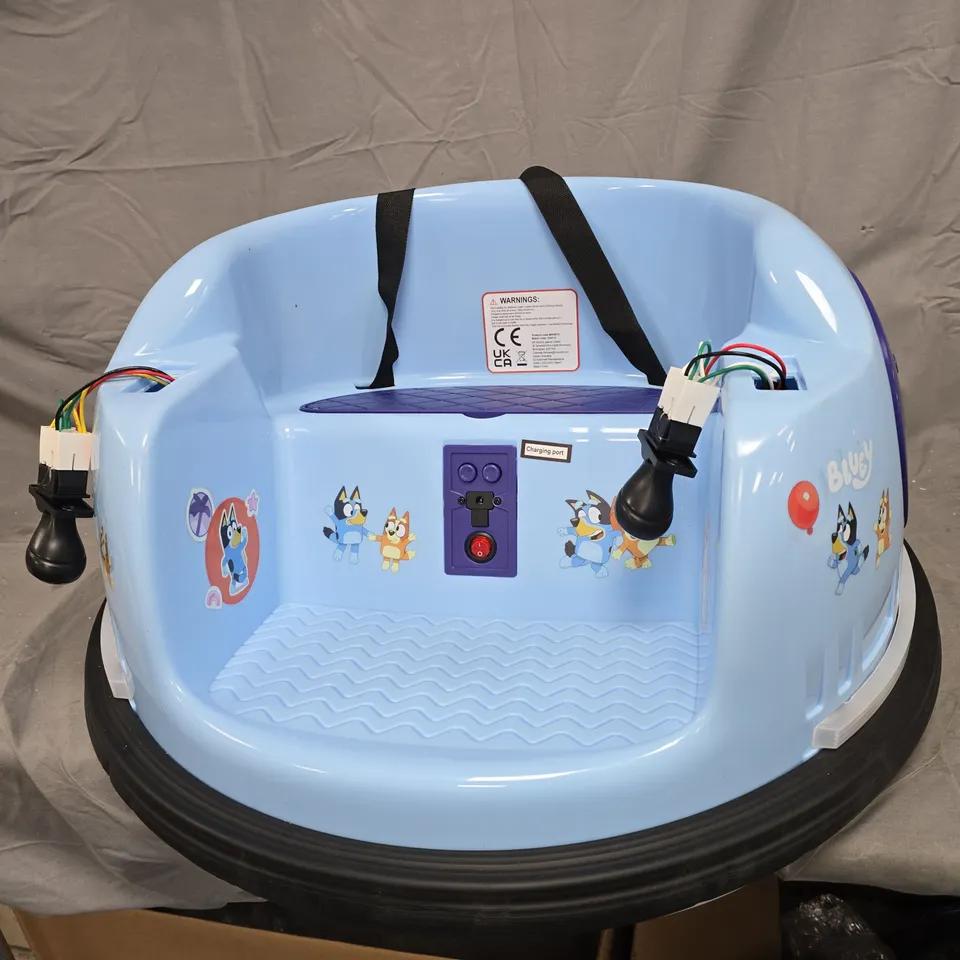 BOXED BLUEY 6V ELECTRIC BUMPER CAR RIDE ON - COLLECTION ONLY