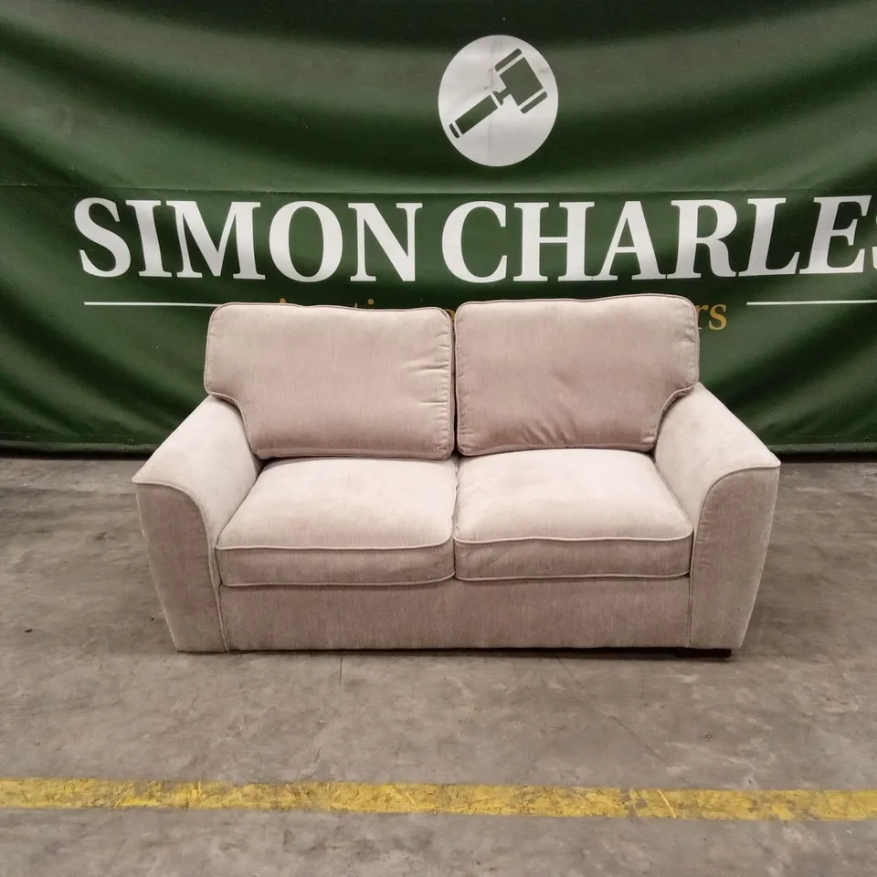 HARLOW 2 SEATER STANDARD BACK FABRIC SOFA - NATURAL RRP £599