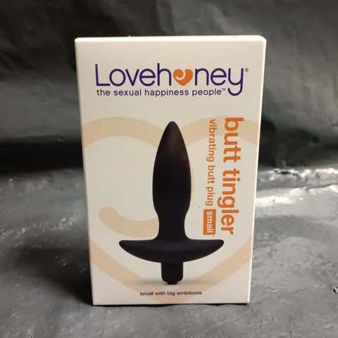 BOXED LOVEHONEY BUTT TINGLER SMALL VIBRATING BUTT PLUG