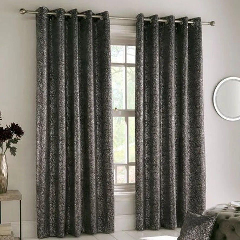BOXED VASQUEZ HALO EYELET ROOM DARKENING CURTAINS 