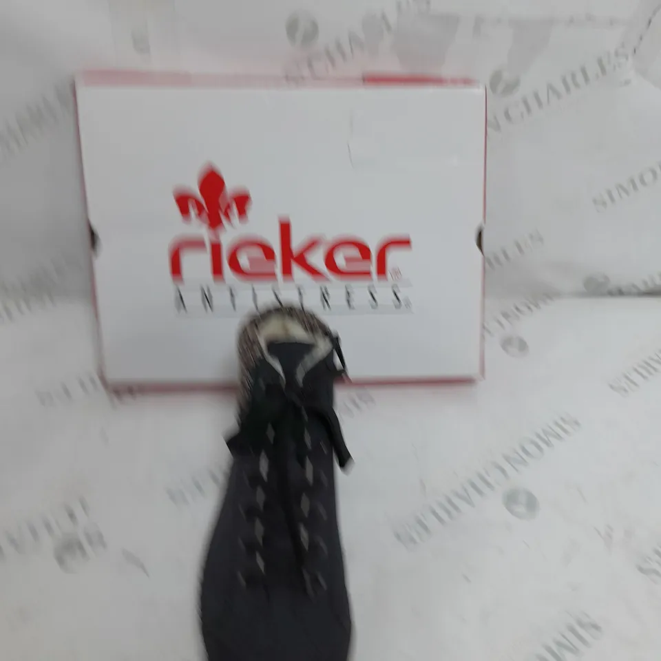 BOXED RIEKER WATER RESISTANT BOOT BLACK SIZE 6