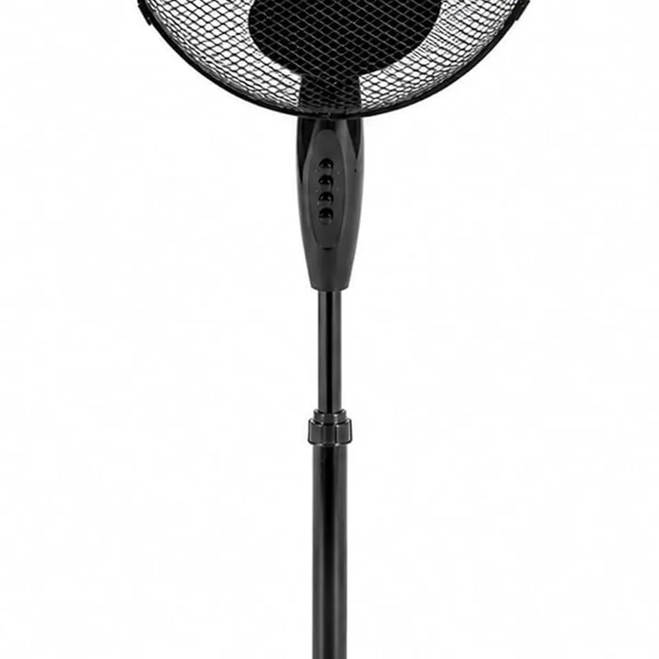 BOXED OYPLA ELECTRICAL 16" OSCILLATING BLACK EXTENDABLE FREE STANDING TOWER PEDESTAL COOLING FAN