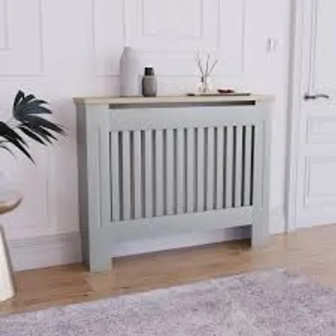 BOXED BEACSFIELD RADIATOR COVER- 83CM X 111CM- GREY (1 BOX)