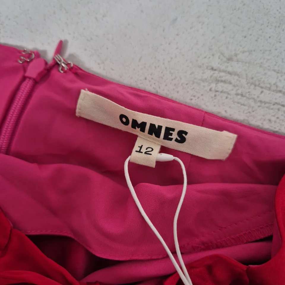 OMNES MAGGY MINI DRESS – RASPBERRY & BARBADOS CHERRY, UK 12