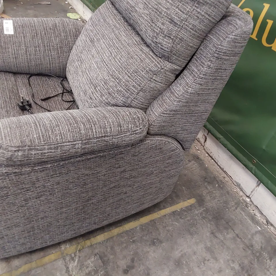 QUALITY BRITISH DESIGNER G PLAN KINGSBURY POWER RECLINING EASY CHAIR WAFFLE SLATE FABRIC 