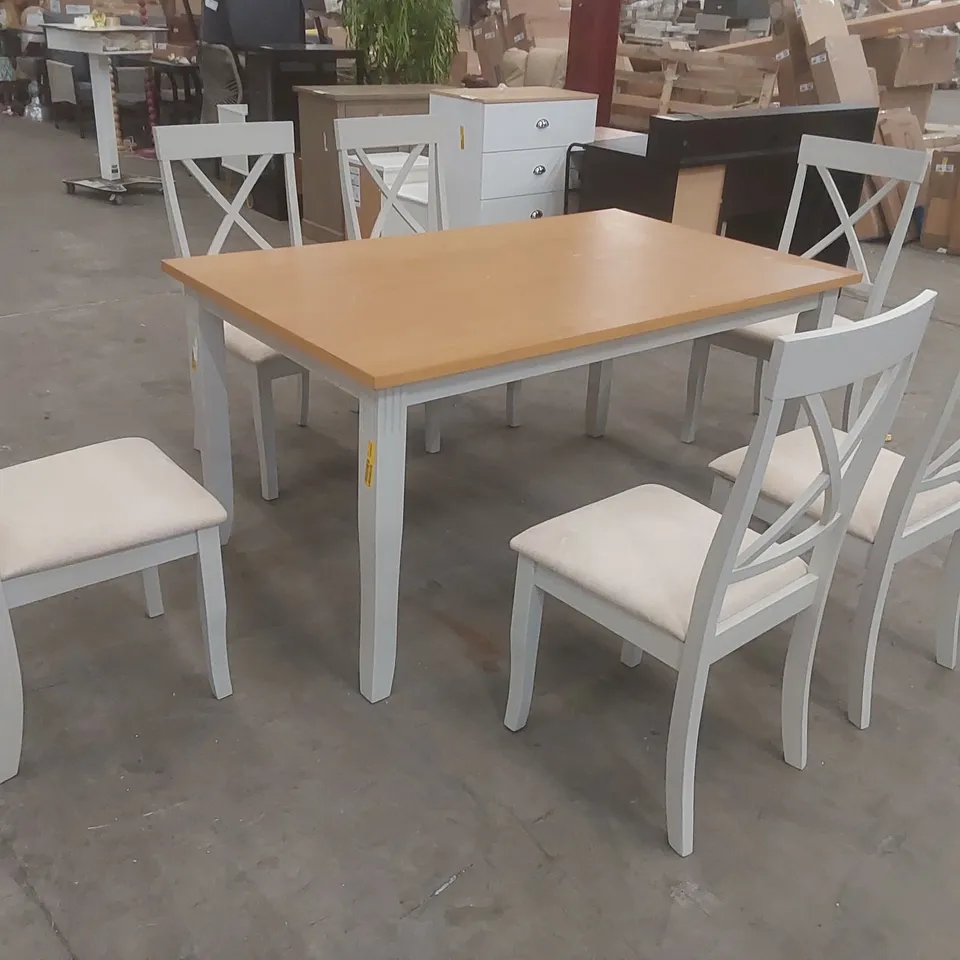 CONKLIN 6 - PERSON SOLID OAK DINING SET
