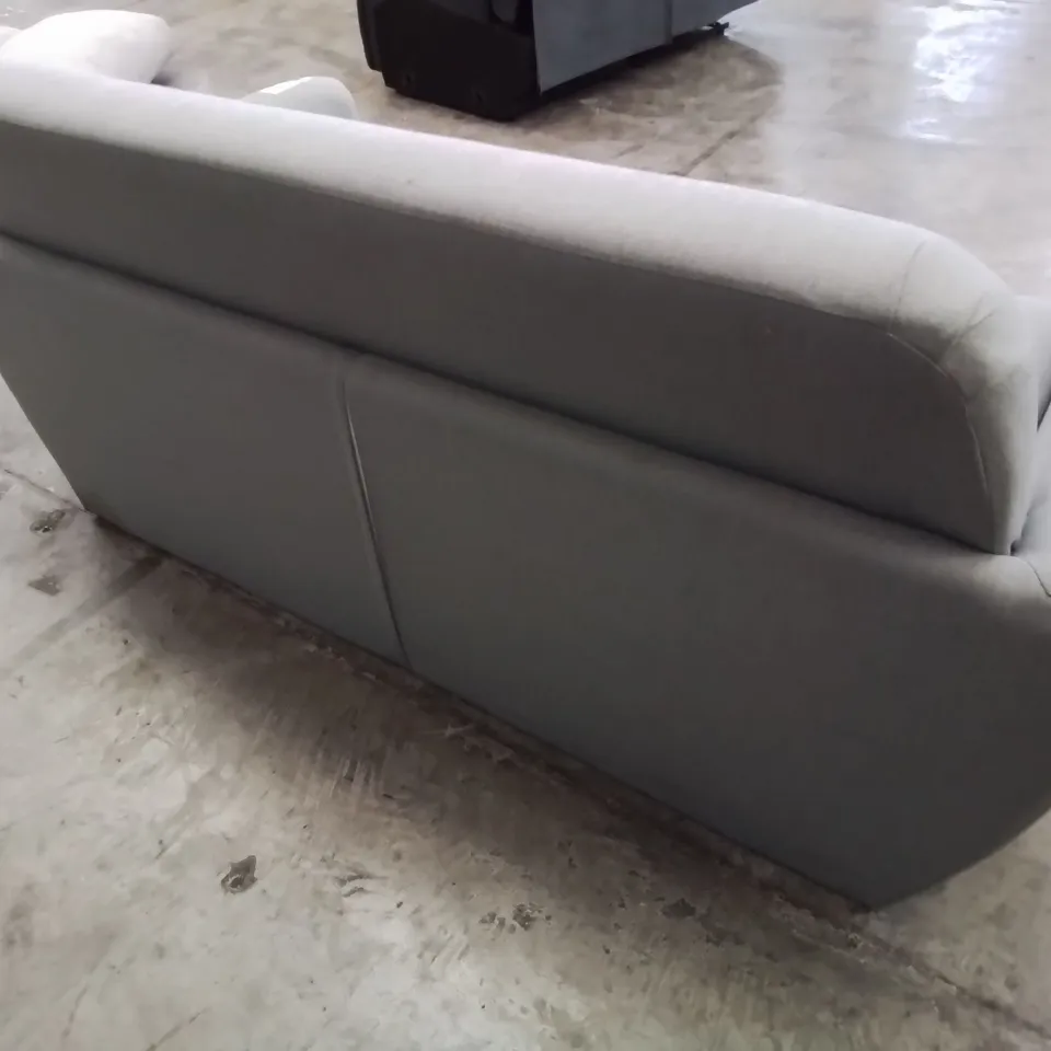 DESIGNER TWO SEATER SOFA GREY FABRIC 