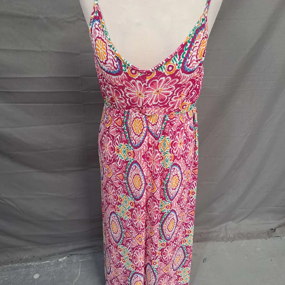 PAPAYA SLEEVELESS CREPE MIDI DRESS IN PINK FLORAL SIZE 10