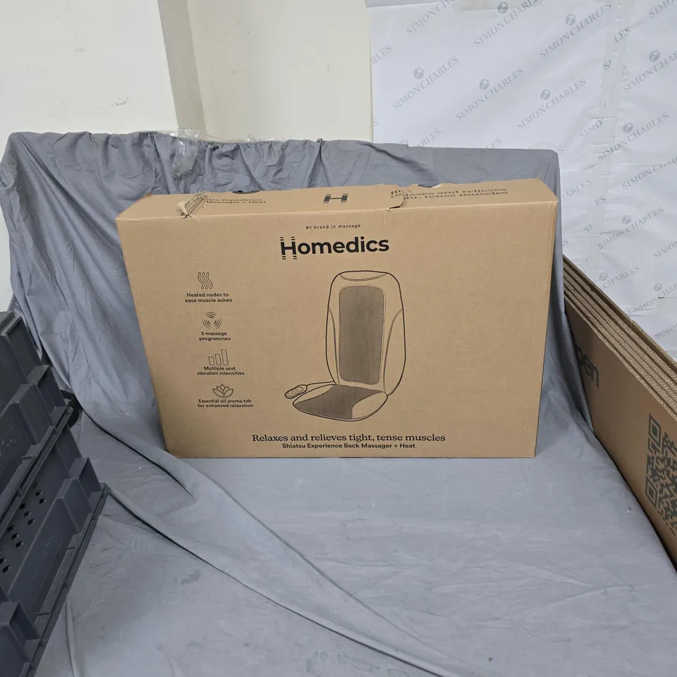 HOMEDICS SHIATSU BACK MASSAGER + HEAT – BOXED