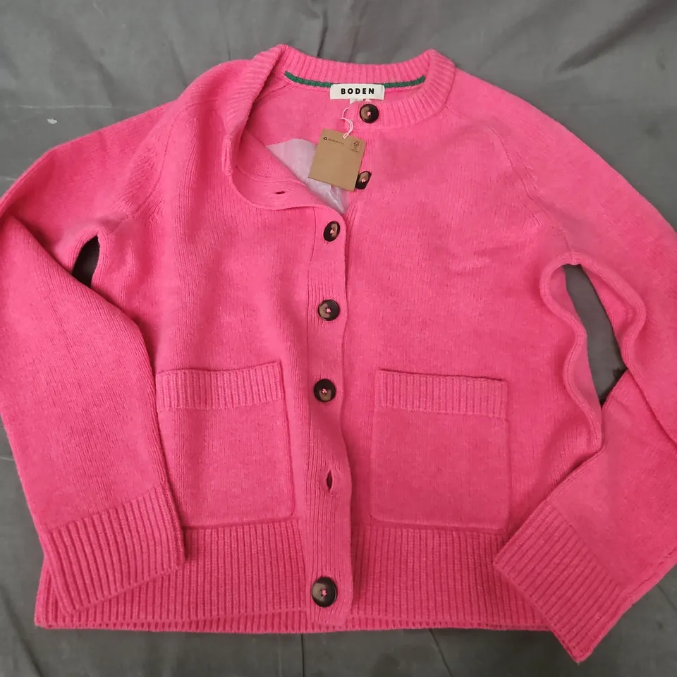 BODEN PINK CARDIGAN – WOMEN'S KNITWEAR, SIZE M