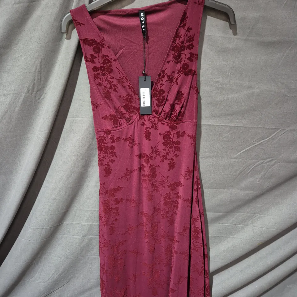 MOTEL WOMEN'S BURGUNDY FLORAL DRESS - SIZE M