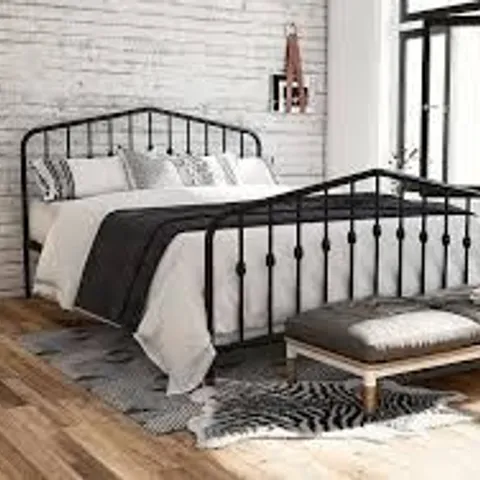 BOXED DOREL NOVOGRATZ BUSHWICK UK KING METAL BED - BLACK (1 BOX)
