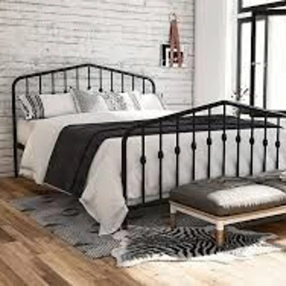 BOXED DOREL NOVOGRATZ BUSHWICK UK KING METAL BED - BLACK (1 BOX)