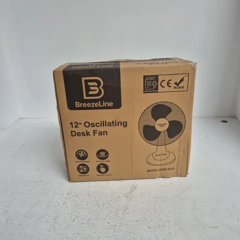 BREEZELINE 12" OSCILLATING DESK FAN – MODEL USDF-631C
