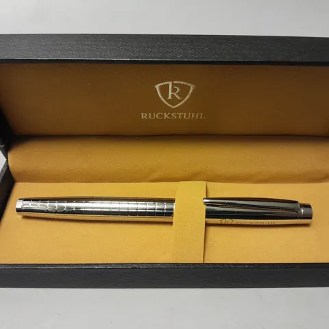 RUCKSTUHL STAINLESS STEEL LUXURY PEN IN GIFT BOX