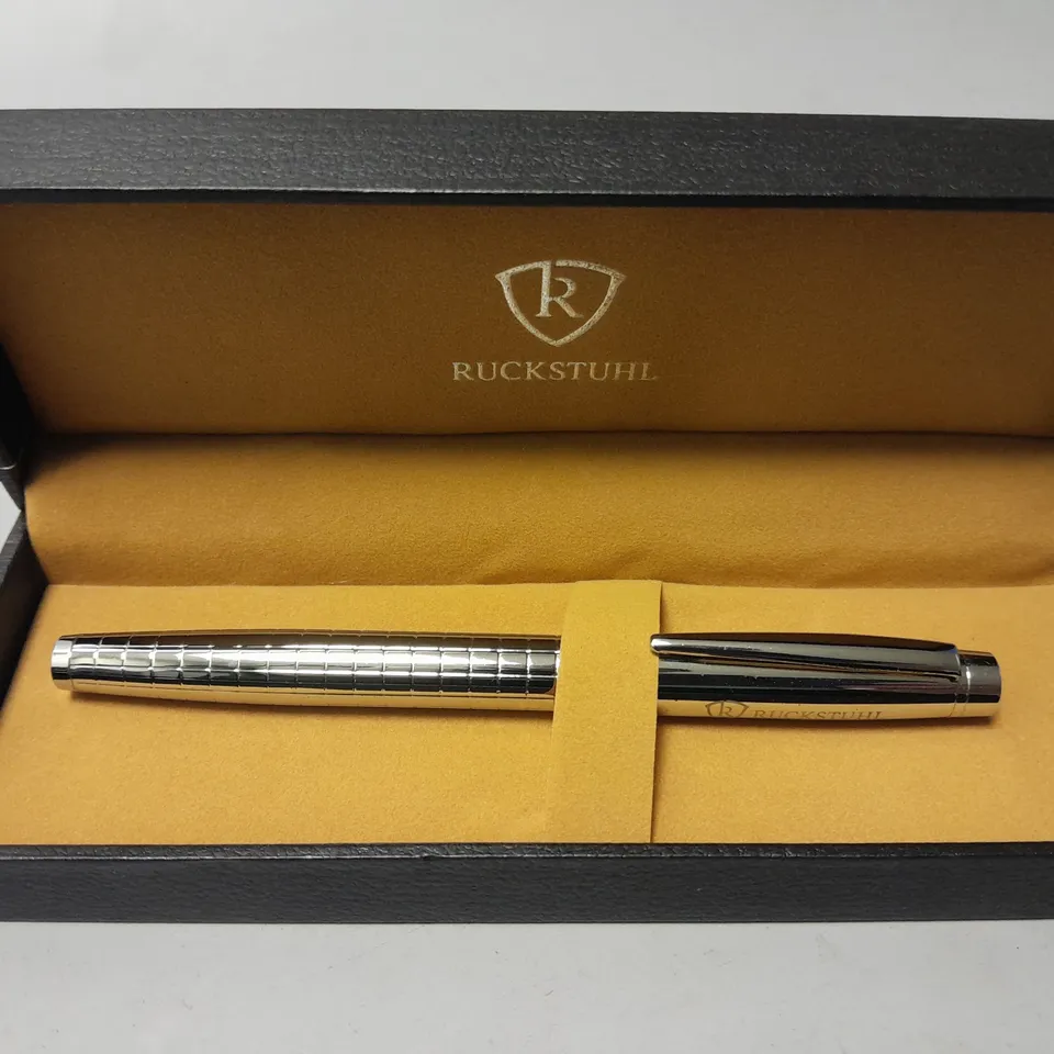 RUCKSTUHL STAINLESS STEEL LUXURY PEN IN GIFT BOX 
