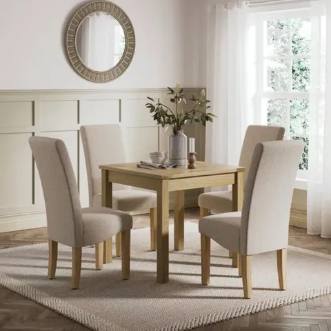 BOXED OLNEY COMPACT SQUARE DINING TABLE OAK