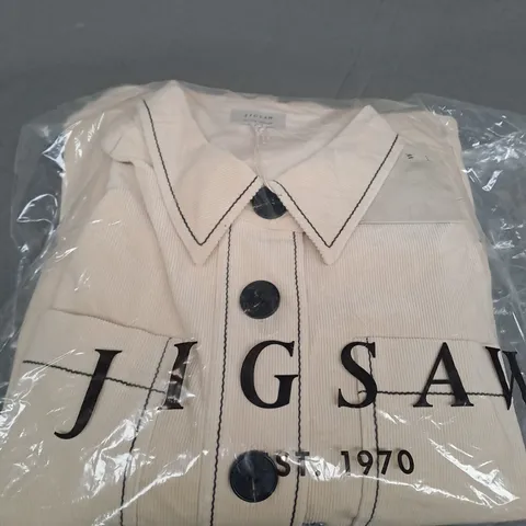 SEALED JIGSAW CORD SHIRT DRESS CREAM - UK 12