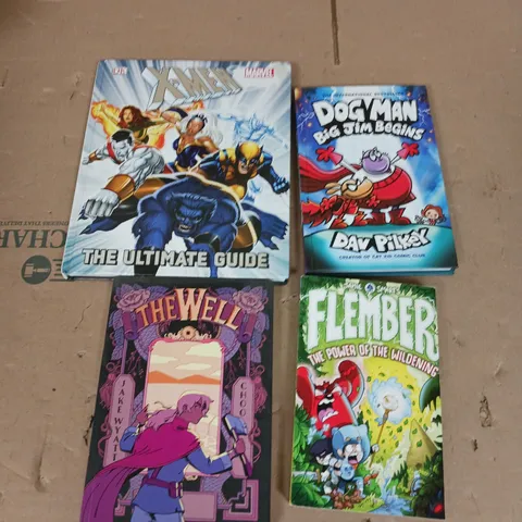 LOT OF 4 ASSORTED COMIC BOOKS TO INCLUDE - THE WELL 01 - DOGMAN BIG JIM BEGINS - X-MEN THE ULTIMATE GUIDE - ETC