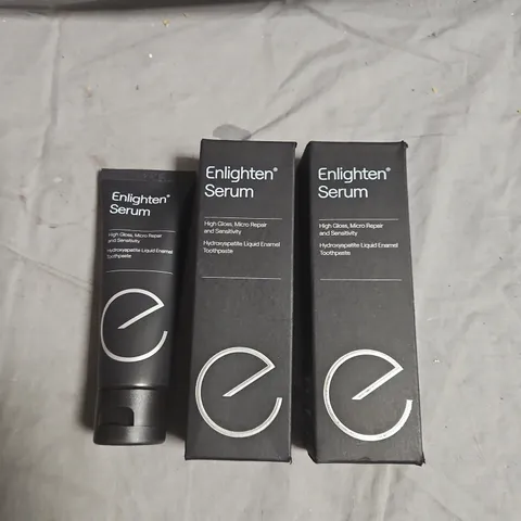 ENLIGHTEN SERUM TOOTHPASTE SET OF 2 β HYDROXYAPATITE LIQUID ENAMEL, BOXED, 75ML